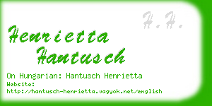 henrietta hantusch business card